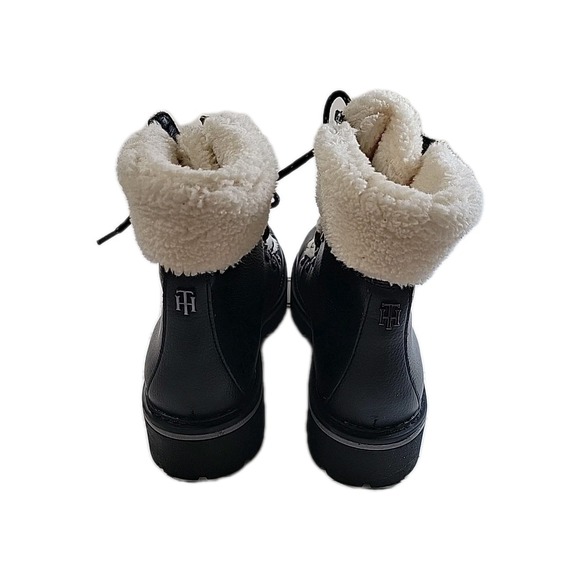 Sherpani Shoes - Tommy Hilfiger Leather/‎ Sherpa Lace Up Ankle Boots Size 9.5